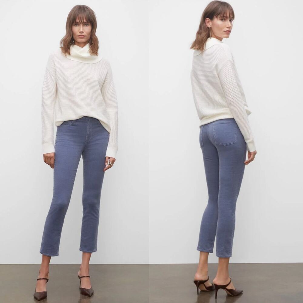 Club Monaco High Rise Corduroy Pants Skinny Jeans Pastel Blue - Size 24" - NWT